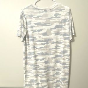 Light Grey/Blue Camo T-Shirt Dress | Lucky Brand